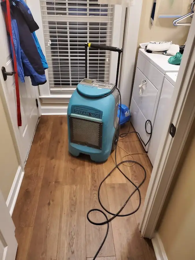 Commercial dehumidifier deployed for Flood Damage Cleanup in Logansport